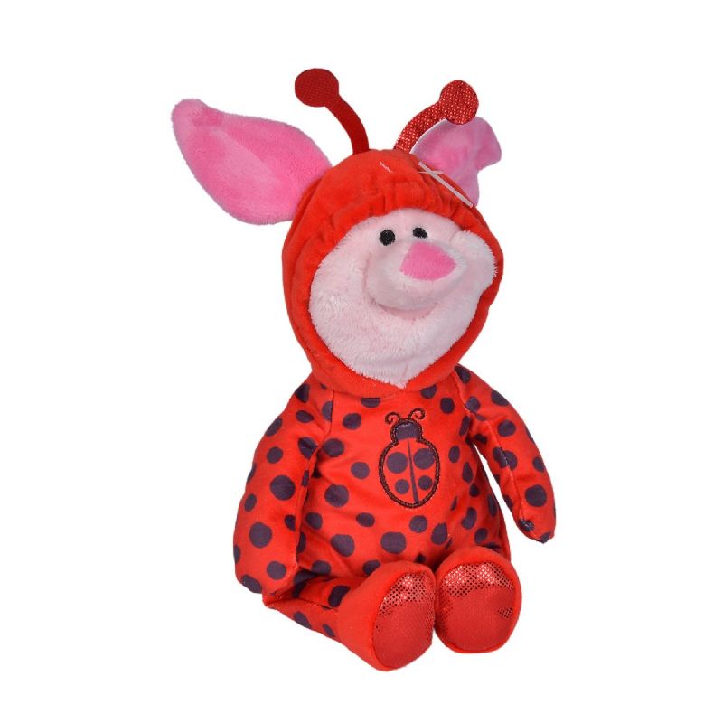  porcinet cochon peluche déguisement coccinelle rouge 25 cm 